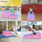 Matladin 48 x 24 x 14 Inch Folding Incline Yoga Gymnastics Mat