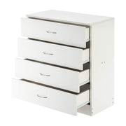 VINGLI Modern 4 Drawers Dresser Chest of Drawers with Storage Accent Storage Cabinet White