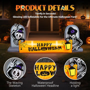 VINGLI Halloween Decoration Outdoor Inflatables Decor with Light