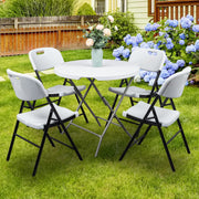 VINGLI  Portable HDPE Folding Chairs with Steel Frame