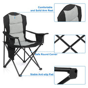 VINGLI Portable Folding Camping Chair with Cooler & Carry Bag