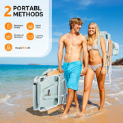 VINGLI Portable Beach Chair with Foot Rest