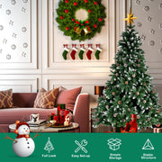 VINGLI 6/7/7.5 FT Pvc Christmas Tree Artificial Christmas Pine Tree with Sturdy Metal Legs For Xmas Decoration