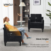 VINGLI 30" Chenille Modern Accent Chair
