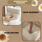 VINGLI Rocking High Back Upholstered Lounge Armchair with Side Pocket