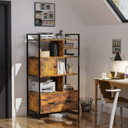 VINGLI File Cabinets Rustic Wood File Cabinets Brown