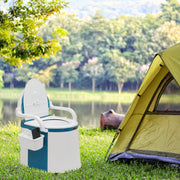 VINGLI Portable Toilet Camping RV Toilet with Back & Handrail