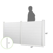 VINGLI 2 Panels Outdoor Privacy Screen Fence Air Conditioner Fence for Outdoor Garden