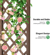 VINGLI 7FT Arch Backdrop Stand Wooden Garden Arbor Wedding Arch Wood Trellis for Plant Climbing