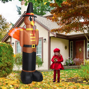 VINGLI 6/10FT Turkey with Pilgrim Hat/ Colorful Tail Thanksgiving Decor Party Decorations