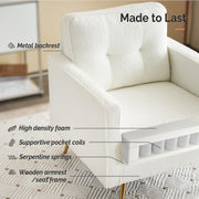 VINGLI Sherpa Accent Chair Modern Accent Chair Small Sofa Chair with Metal Legs