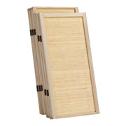 VINGLI 5FT 4 Panel Folding Wood Room Divider with Base Feet