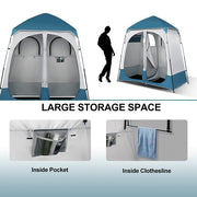 VINGLI 7.5ft Shower Tent with 2 Room Pop Up Shelter