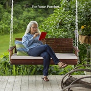 VINGLI 5FT Wooden Patio Porch Swing with Cushions 880lbs