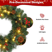 VINGLI Pre-lit Christmas Tree 5-Piece Set Artificial Christmas Porch Decorations Indoor Outdoor Lighted Decor