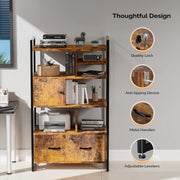 VINGLI File Cabinets Rustic Wood File Cabinets Brown
