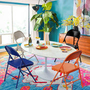 VINGLI Portable Folding Chairs 350lbs All Steel Metal Frame Stackable Commercial Seat