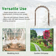 VINGLI 7FT Arch Backdrop Stand Wooden Garden Arbor Wedding Arch Wood Trellis for Plant Climbing