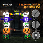 VINGLI Halloween Inflatables Archway with Light