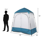 VINGLI 7.5 FT 2 Room Camping Shower Tent with Carrying Bag