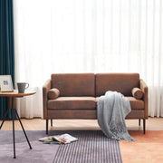 VINGLI LS107 52" Mid-Century Modern Loveseat Sofa with Bolster Pillows Upholstered 2-Seat Couch