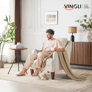 VINGLI Mid-Century Modern Accent Chair Upholstered Armchair Comfy Sofa Chair Reading Chair