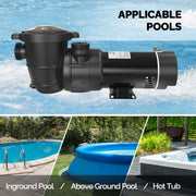 VINGLI 1.5 HP Pool Pump with Dual Speed Above Ground and Inground