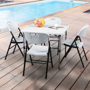 VINGLI  Portable HDPE Folding Chairs with Steel Frame