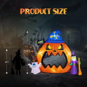 VINGLI Inflatable Halloween Pumpkin Decorations with LED Lights