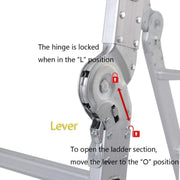 LUISLADDERS Folding Telescoping Ladder Aluminium Multi-Purpose 7 in 1 Heavy Duty Combination