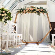 VINGLI 7/7.2FT Wooden Wedding Arbor Wedding Ceremony Backdrop Arch