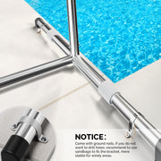 VINGLI 16 FT Solar Pool Cover Reel Set with Adjustable Height Aluminum for Aboveground & Inground Swimming Pools