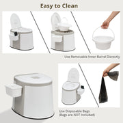 VINGLI Portable Toilet with 5 Gallon Inner Bucket
