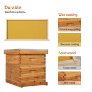 VINGLI 10 Frames Complete Beehive Kit with Waxed Foundations