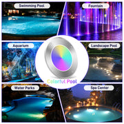 VINGLI 10in LED Swimming Pool Light 54W Lights with Cord