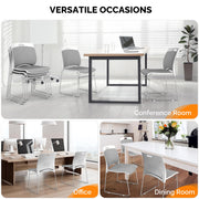 VINGLI 350lbs Stacking Chairs Set Ergonomic Plastic Padded Seat & Back
