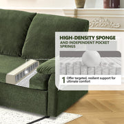 VINGLI L-Shape Convertible Sofa Bed Couches with USB Charging