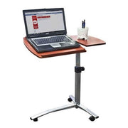 Vingli Home Office Mobile Lifting Computer Desk Height Adjustable Writing Table Workstation Black/Brown