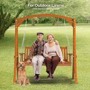 VINGLI 5FT Wooden Patio Porch Swing Upgraded 880lbs