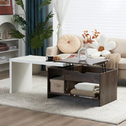 VINGLI 59" Extendable LIft Top Coffee Table with Trunk Storage