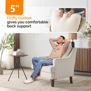 VINGLI Mid-Century Modern Accent Chair Upholstered Armchair Comfy Sofa Chair Reading Chair