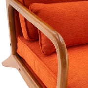 VINGLI AC105 Modern Accent Chair with Rubber Wood Frame and Lumbar Pillow