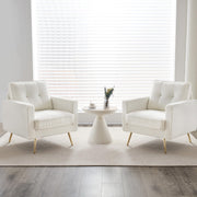 VINGLI Sherpa Accent Chair Modern Accent Chair Small Sofa Chair with Metal Legs