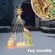 VINGLI 6FT Lighted Outdoor Nativity Scene for Christmas Family Yard Decoration
