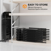 VINGLI Portable Folding Chairs 350lbs All Steel Metal Frame Stackable Commercial Seat