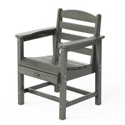 VINGLI All-Weather Patio Chairs Outdoor Dining Chairs with Curved Backrest
