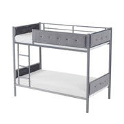 VINGLI Metal Bunk Bed Twin Over Twin Sturdy Frame with Safety Guard Rail & Removable Ladder