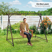 VINGLI Single Patio Porch Swing with Cup Holder
