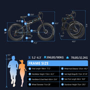 PEXMOR 26" 750W Folding Ebike