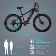 PEXMOR 750W Mountain E-Bike 7-Speed